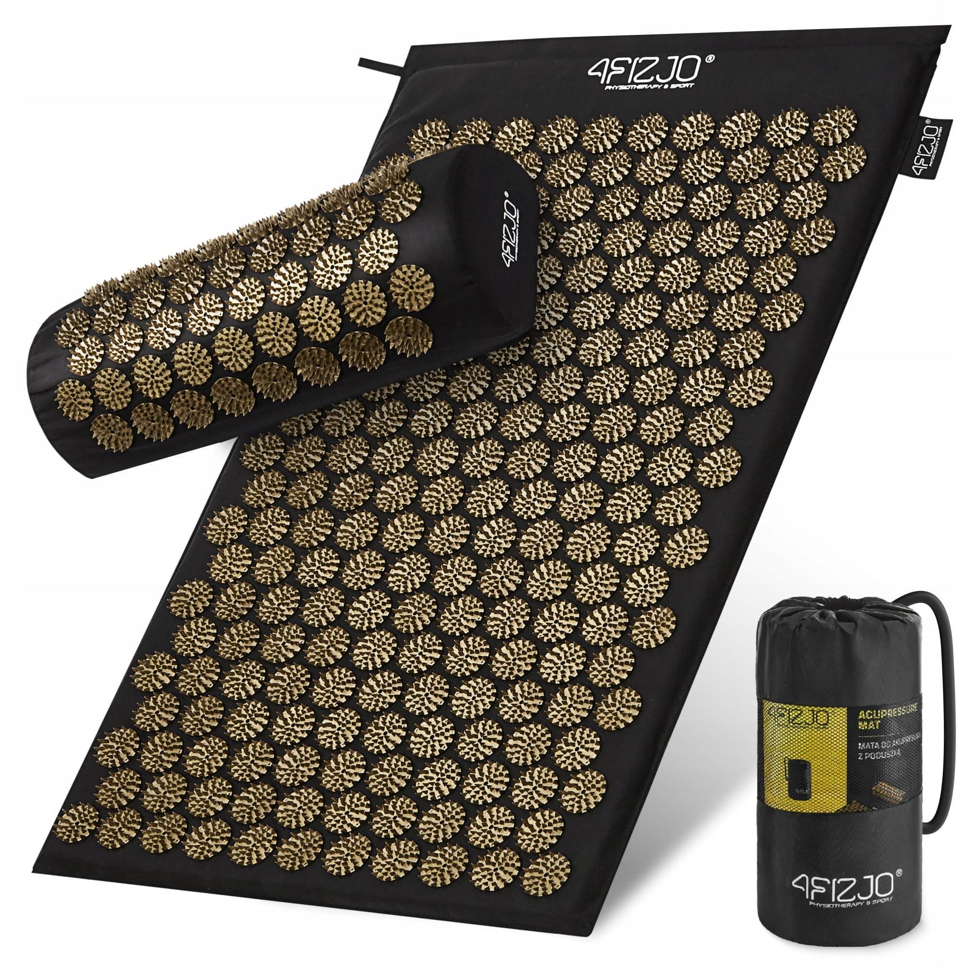Коврик акупунктурный с валиком 4FIZJO Classic Mat Аппликатор Кузнецова Black/Gold (P-5907739314987) Коврик акупунктурный с валиком 4FIZJO Classic Mat Аппликатор Кузнецова Black/Gold (P-5907739314987)