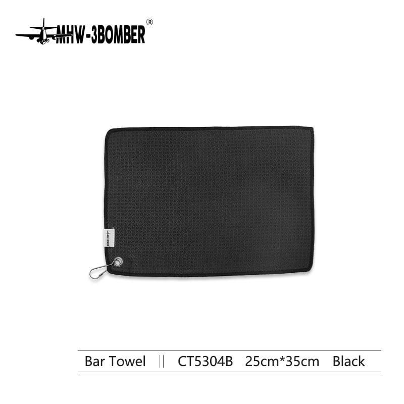 Полотенце бариста с карабином MHW-3BOMBER 30x25 см Черный (CT5304B) - фото 2 Полотенце бариста с карабином MHW-3BOMBER 30x25 см Черный (CT5304B) - фото 2