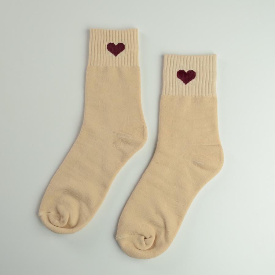 Носки теплые женские GM Textile классические с сердечками высокие р. 36-41 Бежевый (gm-socks-g-5w-bezh)