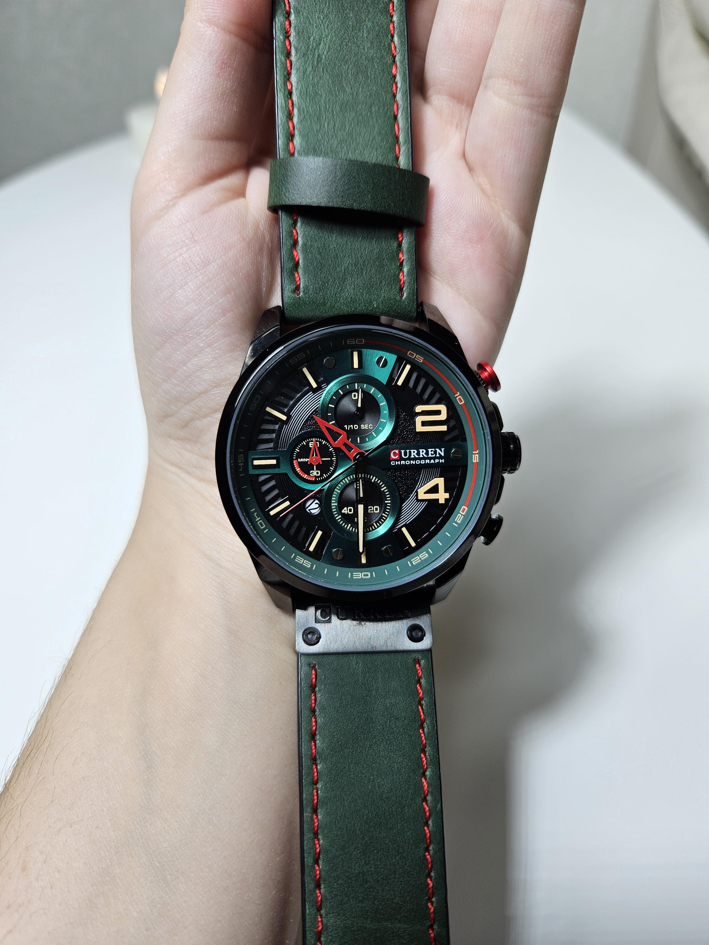 Наручний годинник чоловічий Сurren 8393 Зелений (2300) - фото 7 Наручний годинник чоловічий Сurren 8393 Зелений (2300) - фото 7