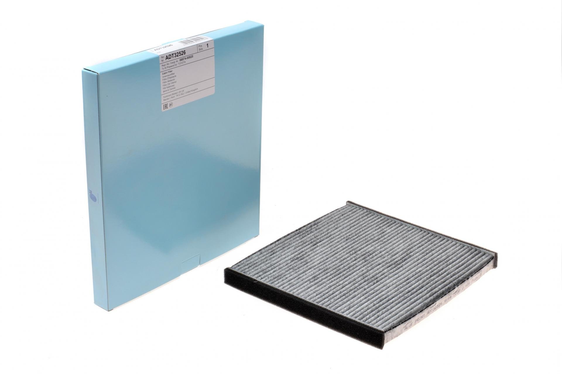 Фильтр салона BLUE PRINT для Toyota Yaris 05-11 угольный (ADT32526)