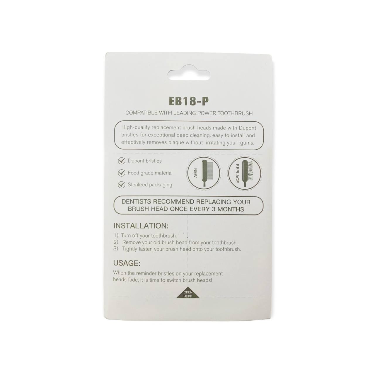 Насадки змінні для електричної зубної щітки Braun Oral-B EB18 P 3D 4 шт. White - фото 2