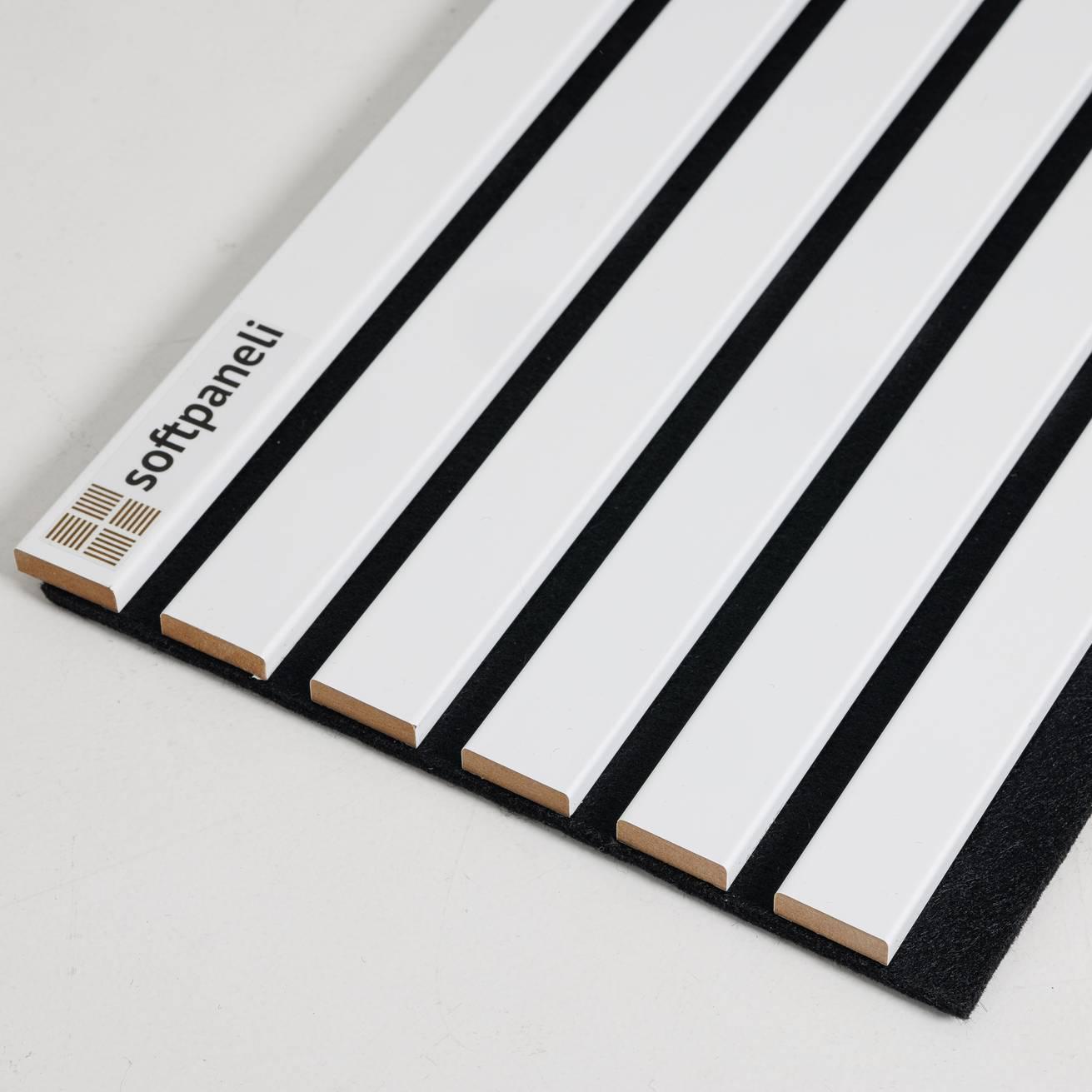 Панель стеновая 3D softpaneli реечная акустическая 2800х295х17 мм Белый - фото 1 Панель стеновая 3D softpaneli реечная акустическая 2800х295х17 мм Белый - фото 1