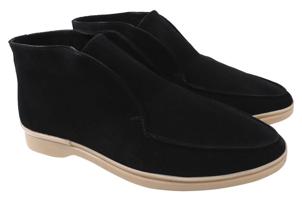 Ботинки женские Grossi из замши осенние р. 37 Черный (201-20DHC)