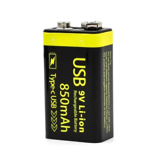Аккумулятор с USB зарядкой Крона 850 mAh 9 V Черный