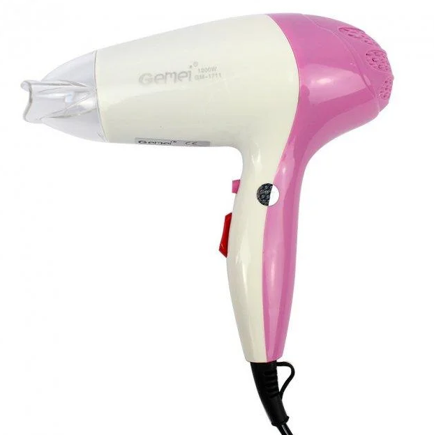 Фен для волос Gemei GM 1711 White/Pink Фен для волос Gemei GM 1711 White/Pink