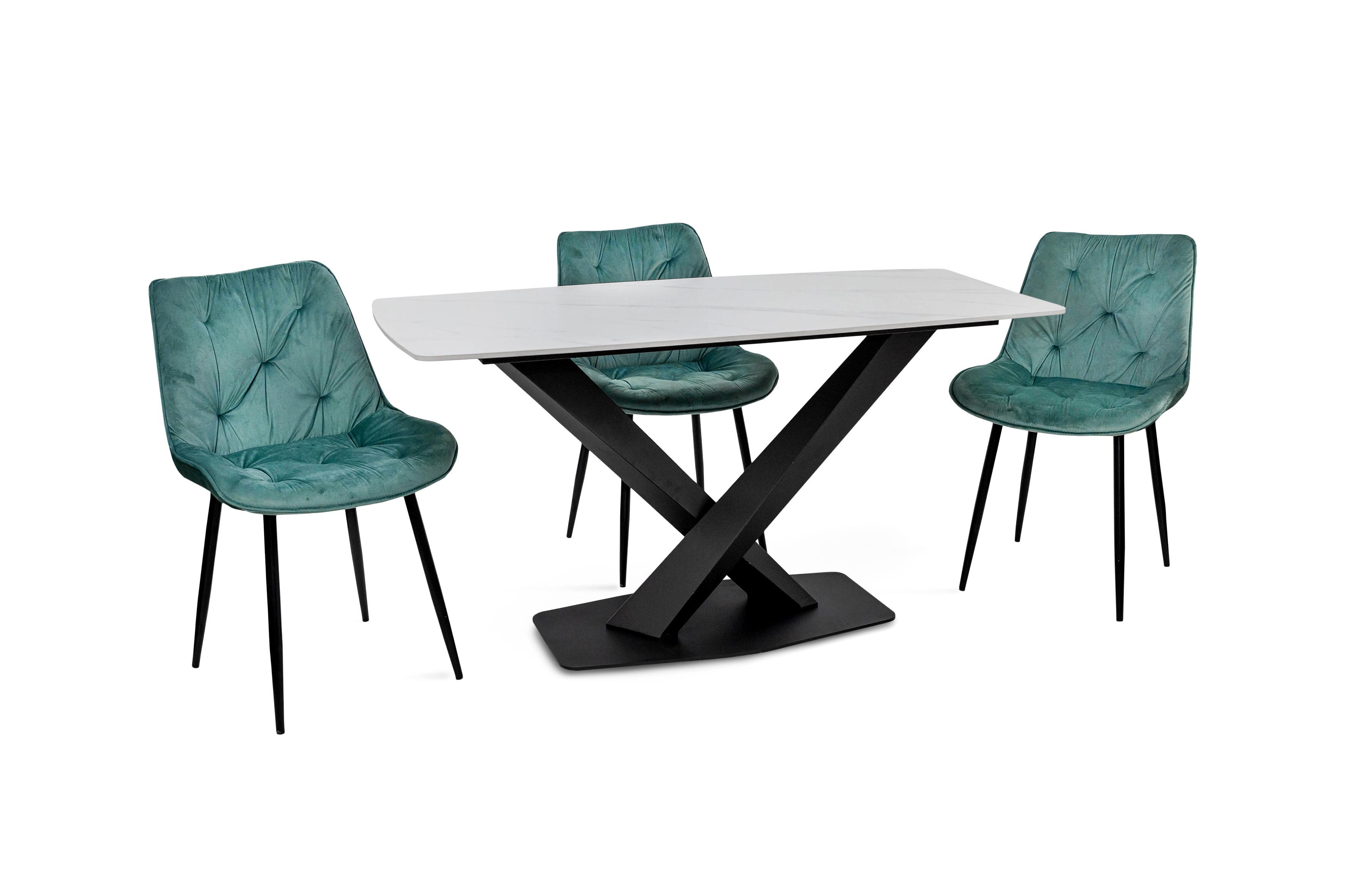 Обідній стіл Грейс Бінго 1400х800х750 мм Кераміка/Білий мармур (GAА0057204) - фото 10 Обідній стіл Грейс Бінго 1400х800х750 мм Кераміка/Білий мармур (GAА0057204) - фото 10