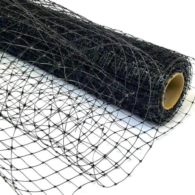 Сетка защитная от птиц Птичка 2x100 м ячейка 30х35 мм Черный (676) - фото 2 Сетка защитная от птиц Птичка 2x100 м ячейка 30х35 мм Черный (676) - фото 2