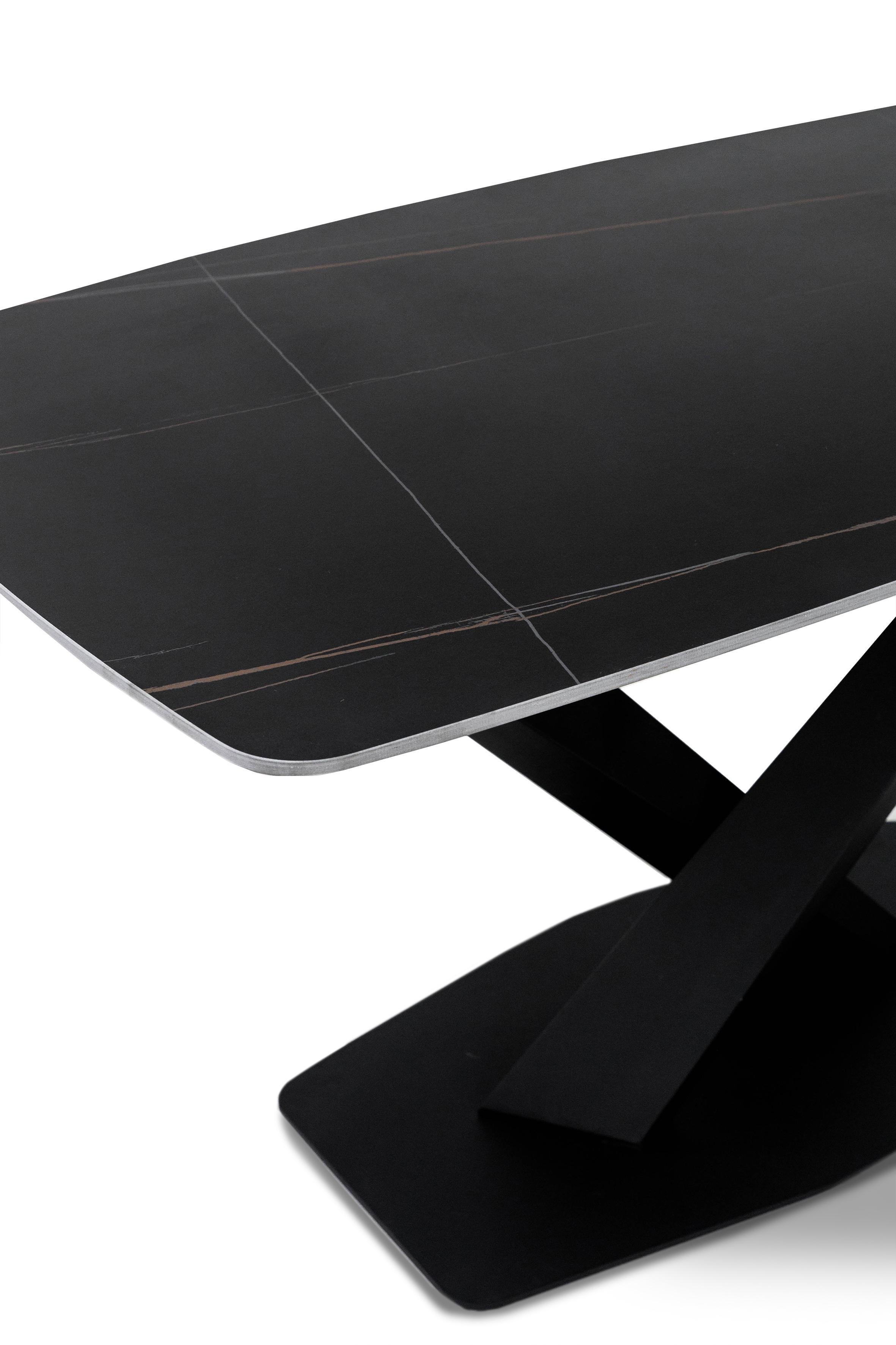 Обеденный стол Грейс Бинго 1400х800х750 мм Керамика/Черный мрамор (GAА0055671) - фото 6 Обеденный стол Грейс Бинго 1400х800х750 мм Керамика/Черный мрамор (GAА0055671) - фото 6