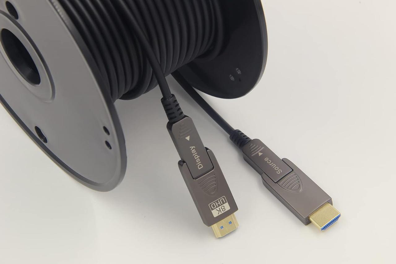 Кабель HDMI V2.1 на оптичному волокні підтримка 8K/60Hz і 4K/120Hz Ethernet eARC 30 м (000048946) - фото 4 Кабель HDMI V2.1 на оптичному волокні підтримка 8K/60Hz і 4K/120Hz Ethernet eARC 30 м (000048946) - фото 4