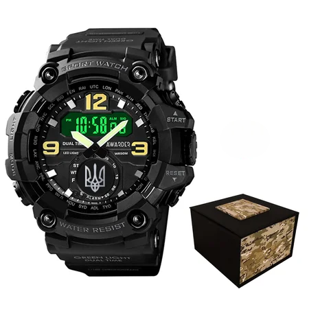 Наручные часы Awarder 004 Трезубец серебро Black (347)