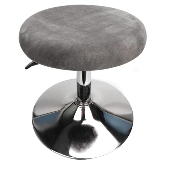 Чехол на круглый стул для бара/кафе Slavich велюр 20х40 см Серый