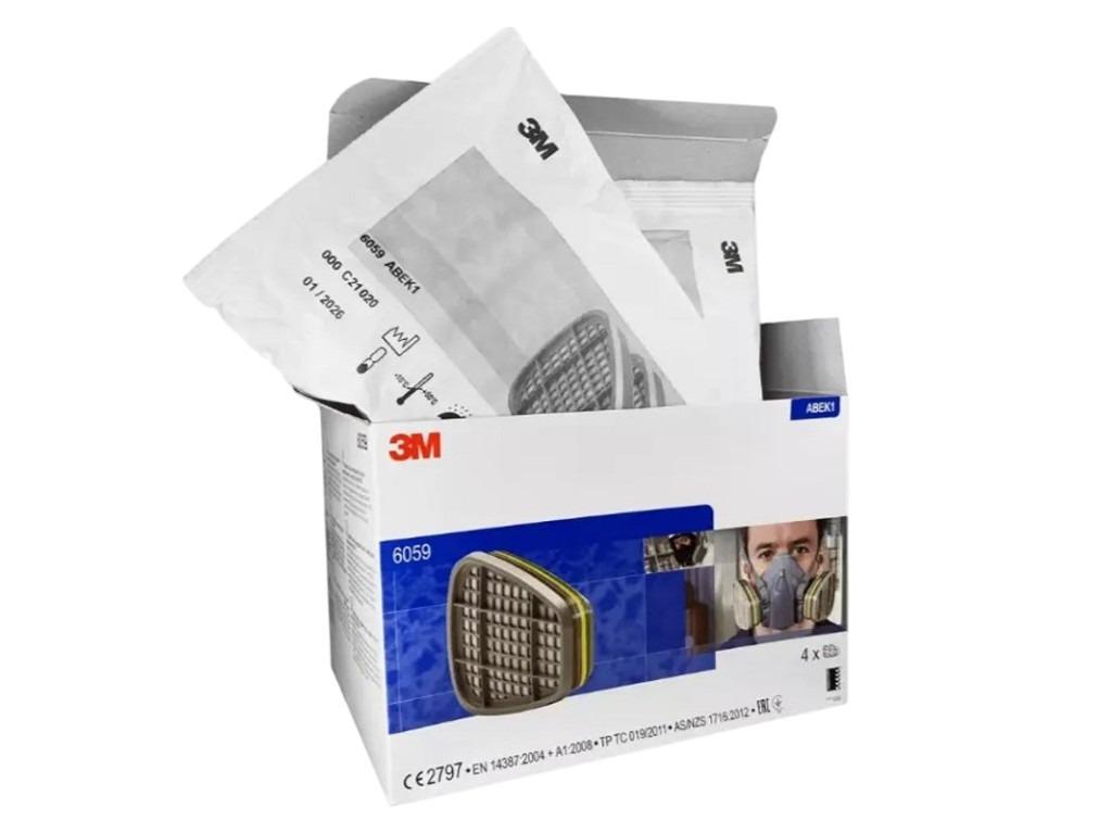 Фильтр 3M 6059 защитный от газов/паров и аммиака для респираторов 6000/7000 и масок с байонетным креплением - фото 2 Фильтр 3M 6059 защитный от газов/паров и аммиака для респираторов 6000/7000 и масок с байонетным креплением - фото 2