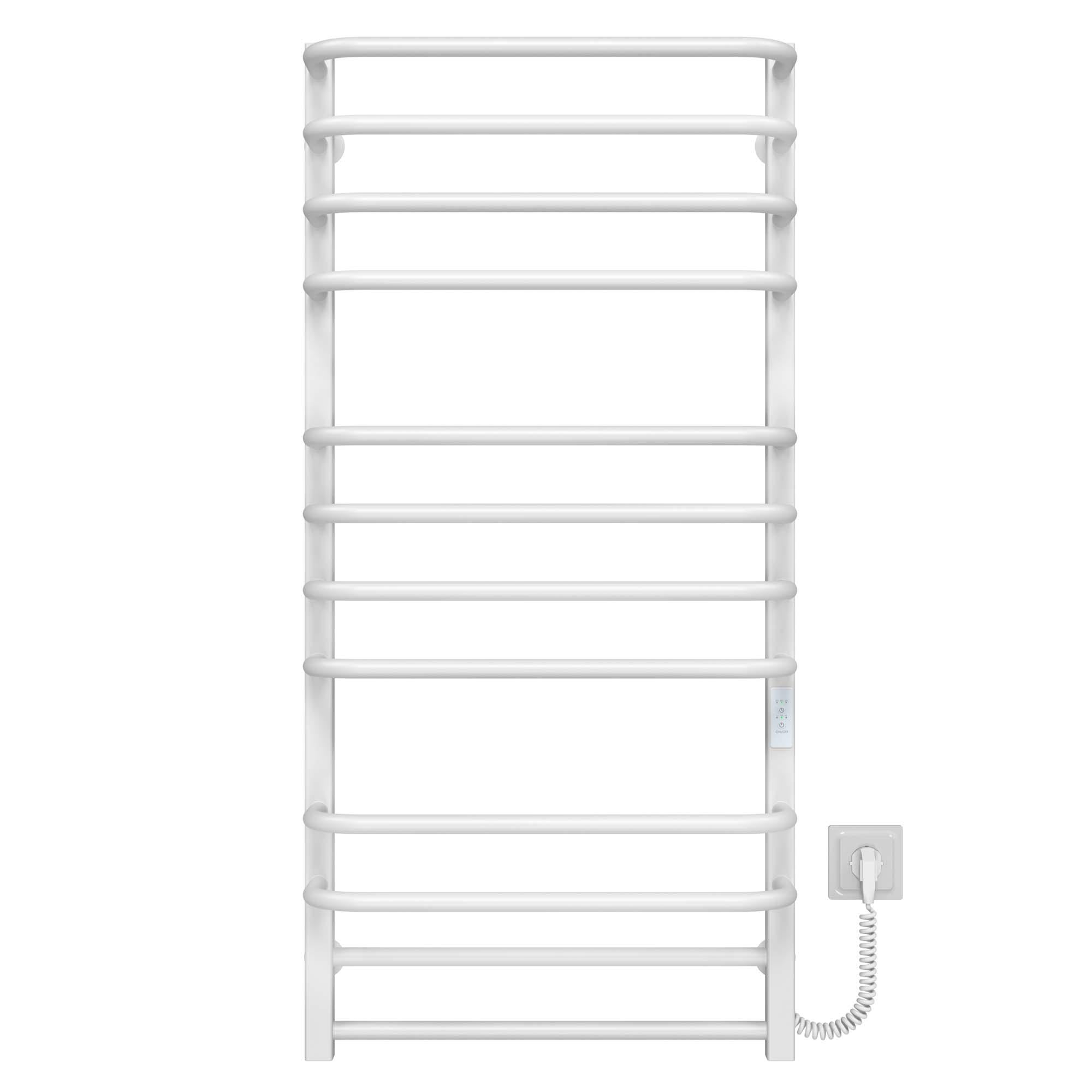 Полотенцесушитель электрический Deffi Lux П12 WD04 нержавеющая сталь 400х1100 мм Белый (A.LU.110.40.12.EWR4)
