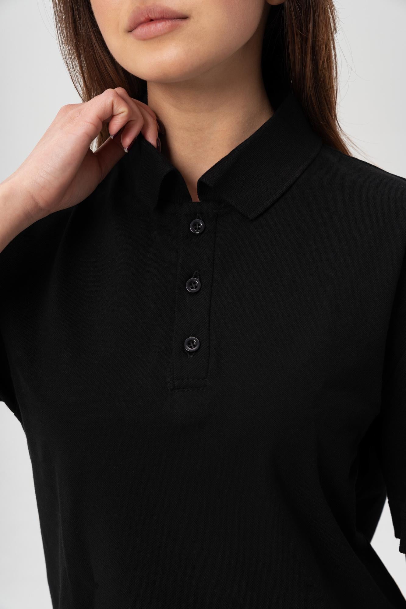 ᐉ Поло-тенниска с пуговицами Without Polo ХXL Black (ХXL8056213