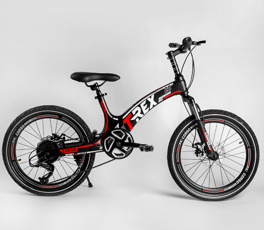 Детский велосипед спортивный Corso T-REX 41777 магниевая рама 7 скоростей 20" (106977)