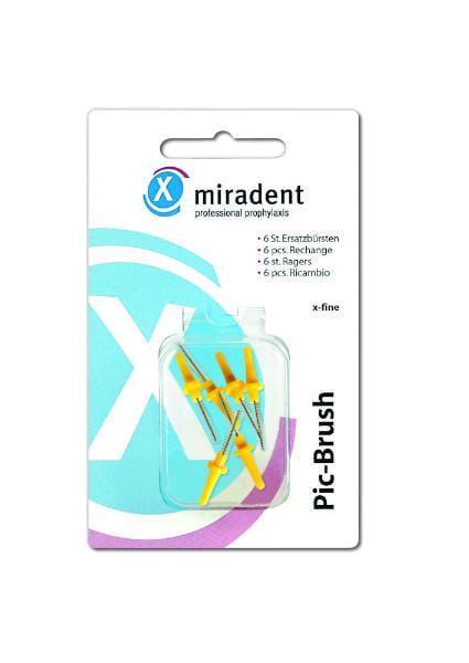 Ершики межзубные Miradent Pic Brush x-fine 1,8 мм 6 шт. Желтый (1958)
