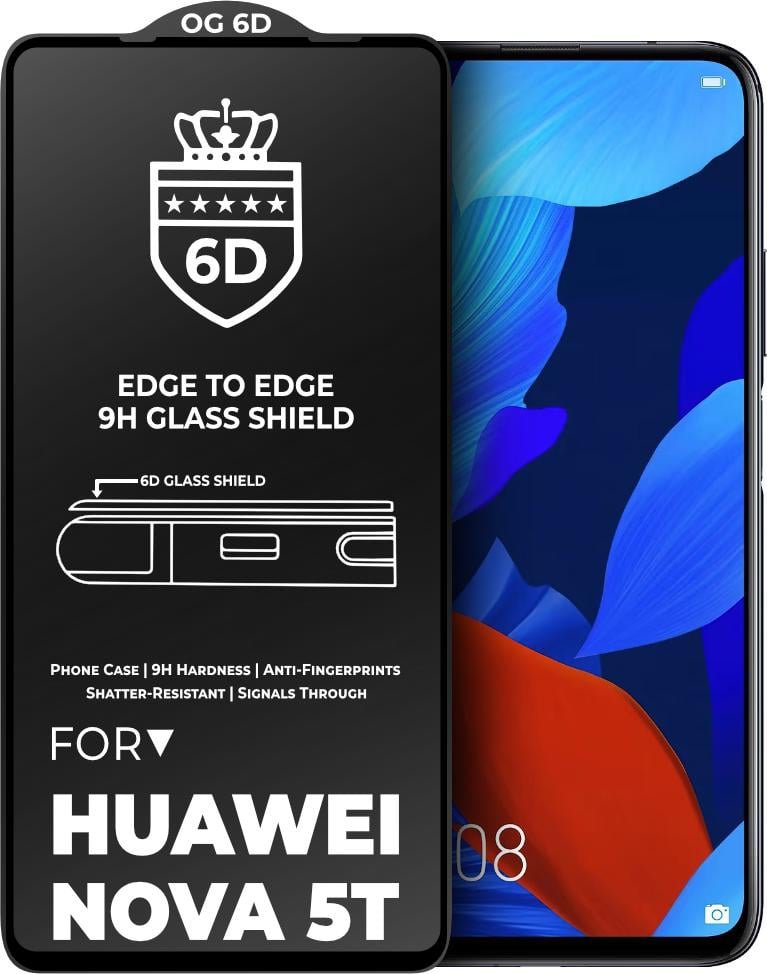 Защитное стекло 6D Huawei Nova 5T Glass Shield (28104)