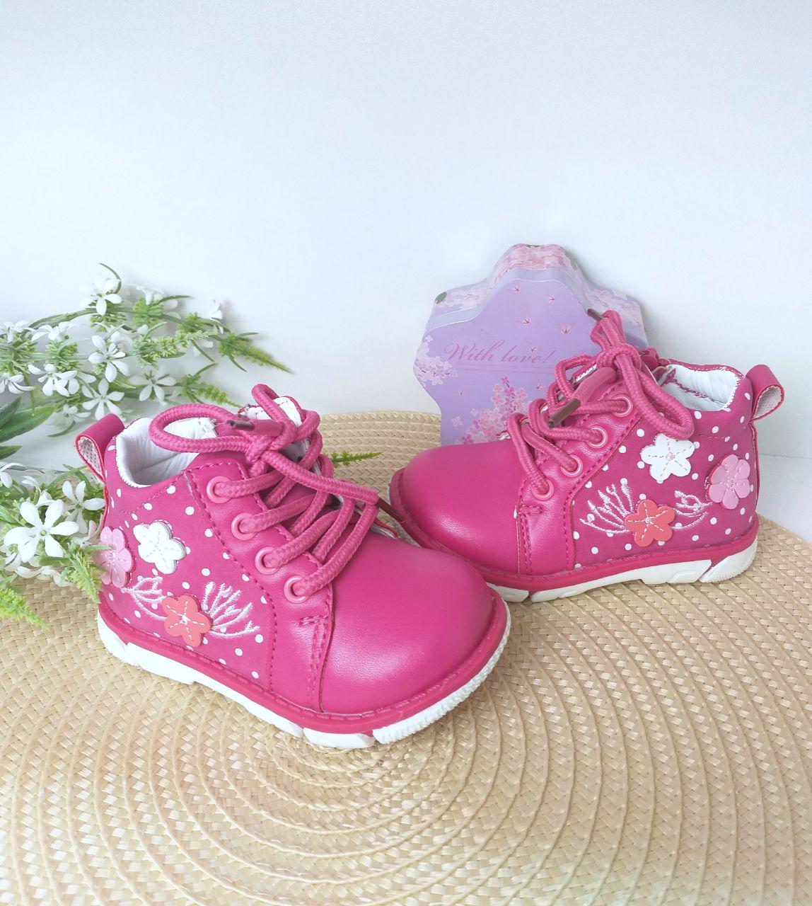 Черевики для дівчинки Clibee 463 р. 24 15,3 см Малиновий (463)