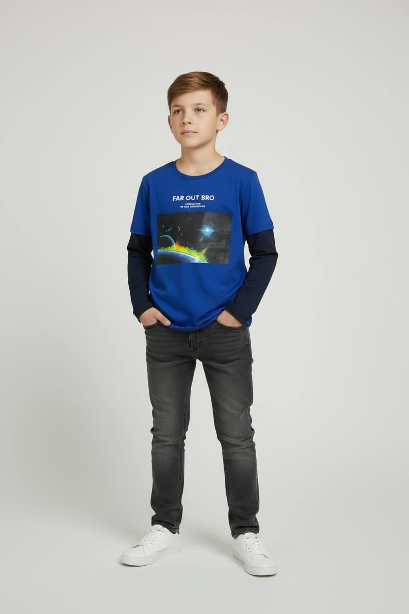 Лонгслів OLD Navy 10-12 років 140-152 см Синій (001300254)