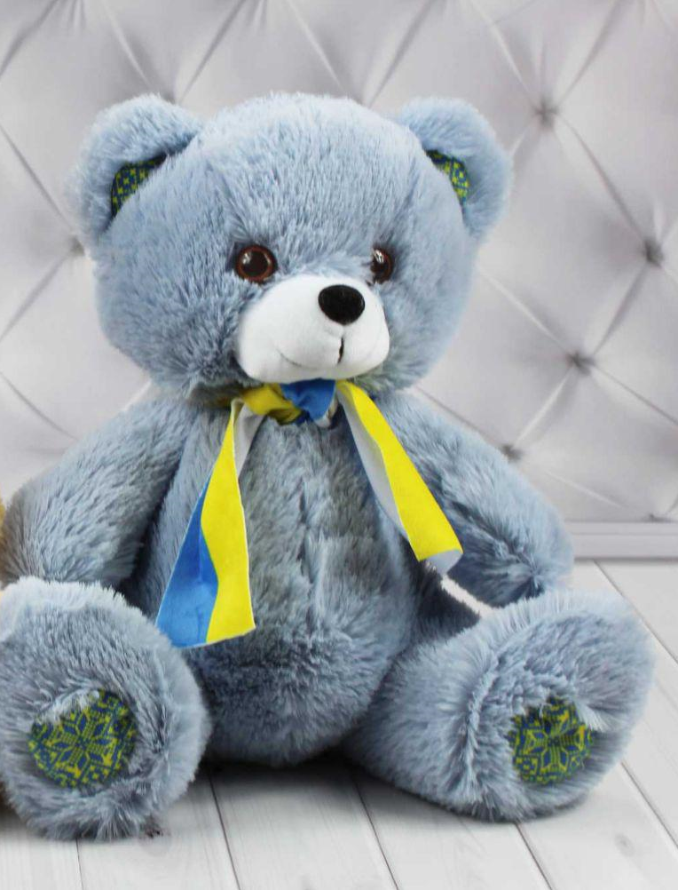 Мягкая игрушка музыкальная Медведь Патриот Копиця 30 см Серый