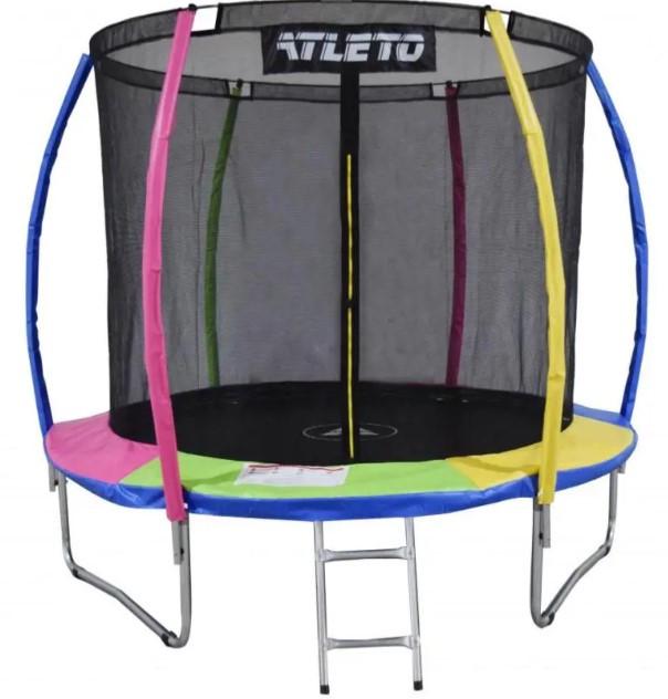 Батут Atleto с внутренней сеткой и лестницей 312 см (2969474090)
