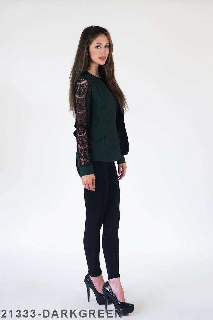 Пиджак женский Podium Darline 21333-DARKGREEN XL Зеленый - фото 3