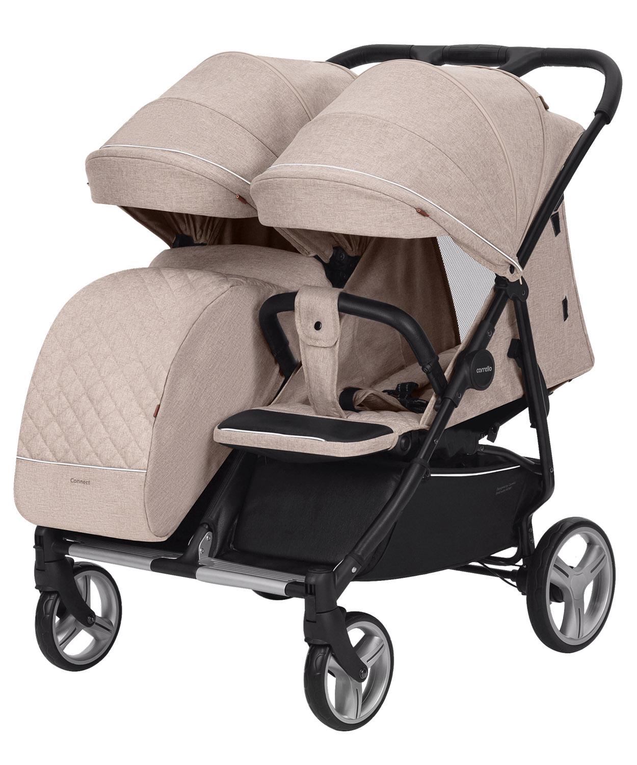 Коляска детская Carrello Connect для двойни с люлькой Cotton Beige (CRL-5502/1) - фото 5