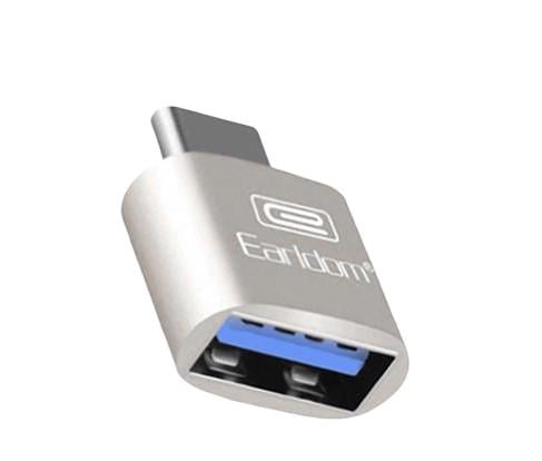 Адаптер Earldom ET-OT41 OTG Type-C на USB для смартфонів та планшетів Сірий