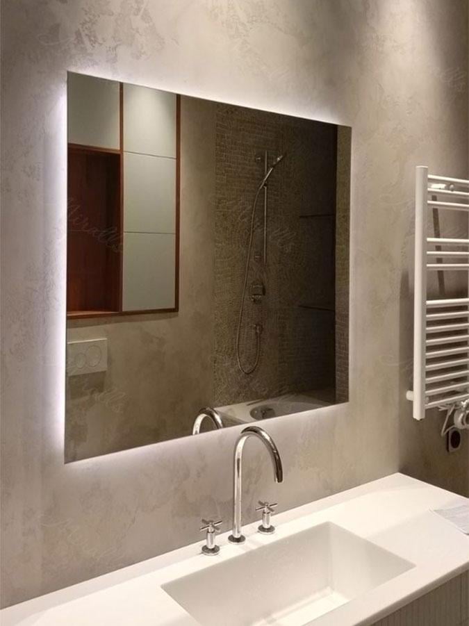 Зеркало с подсветкой Квадрат L 120х120 см (10009L-120120stW)