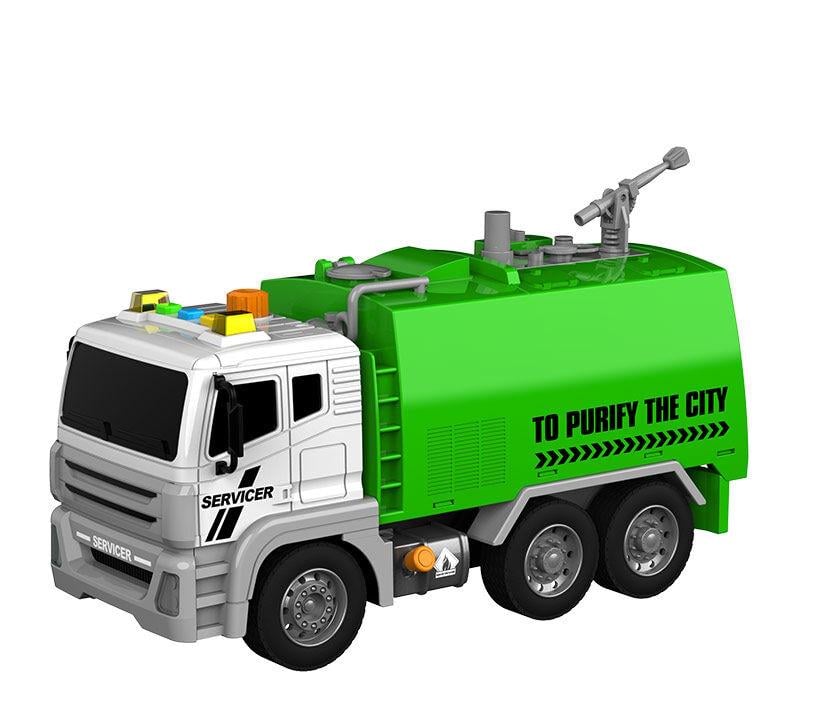 Уборочная машина WENYI инерционная свет/звук 1:12 Зеленый (WY 830 A)