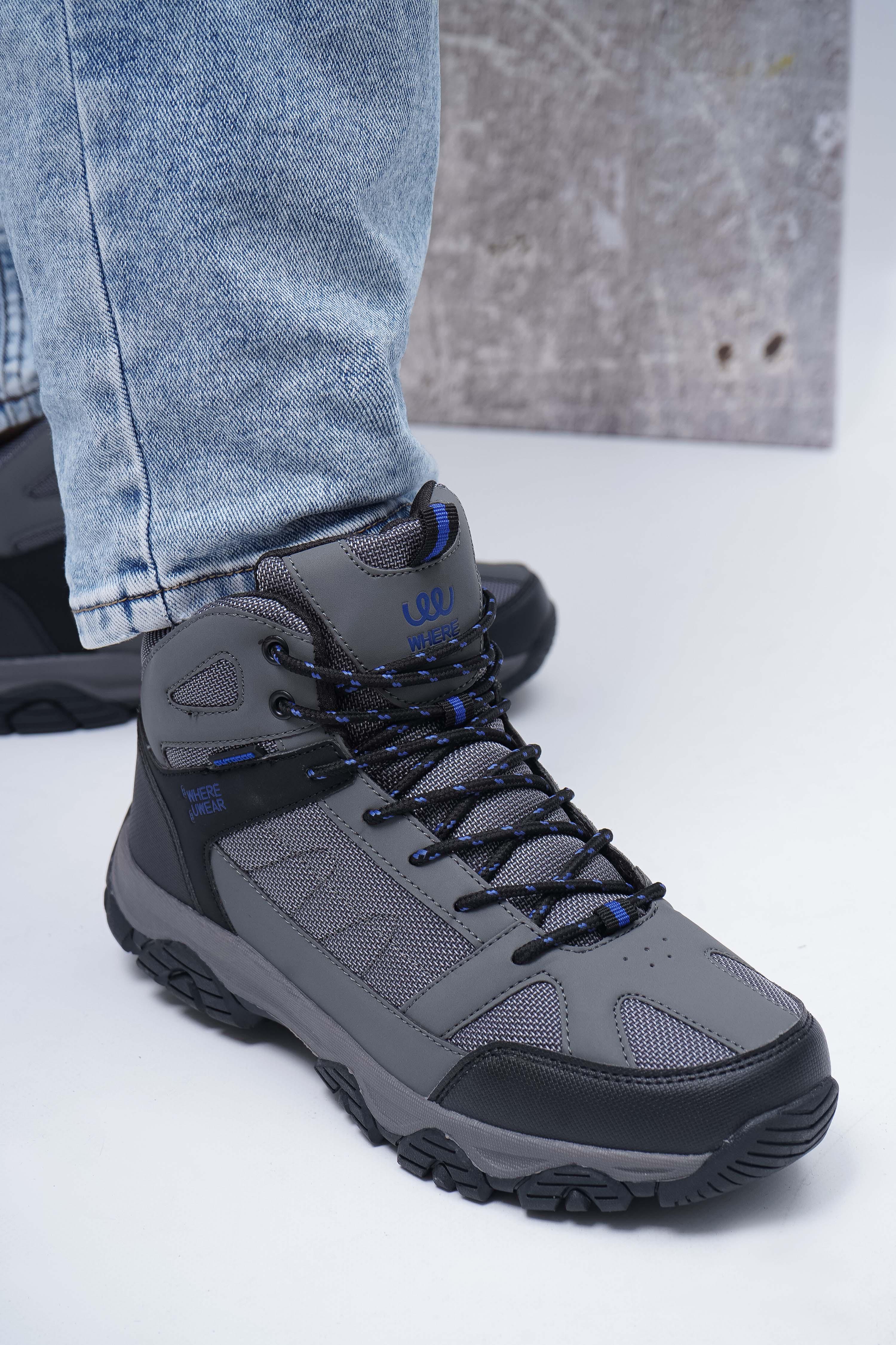 Ботинки мужские демисезонные Where Uwear 346979 р. 44 Серый