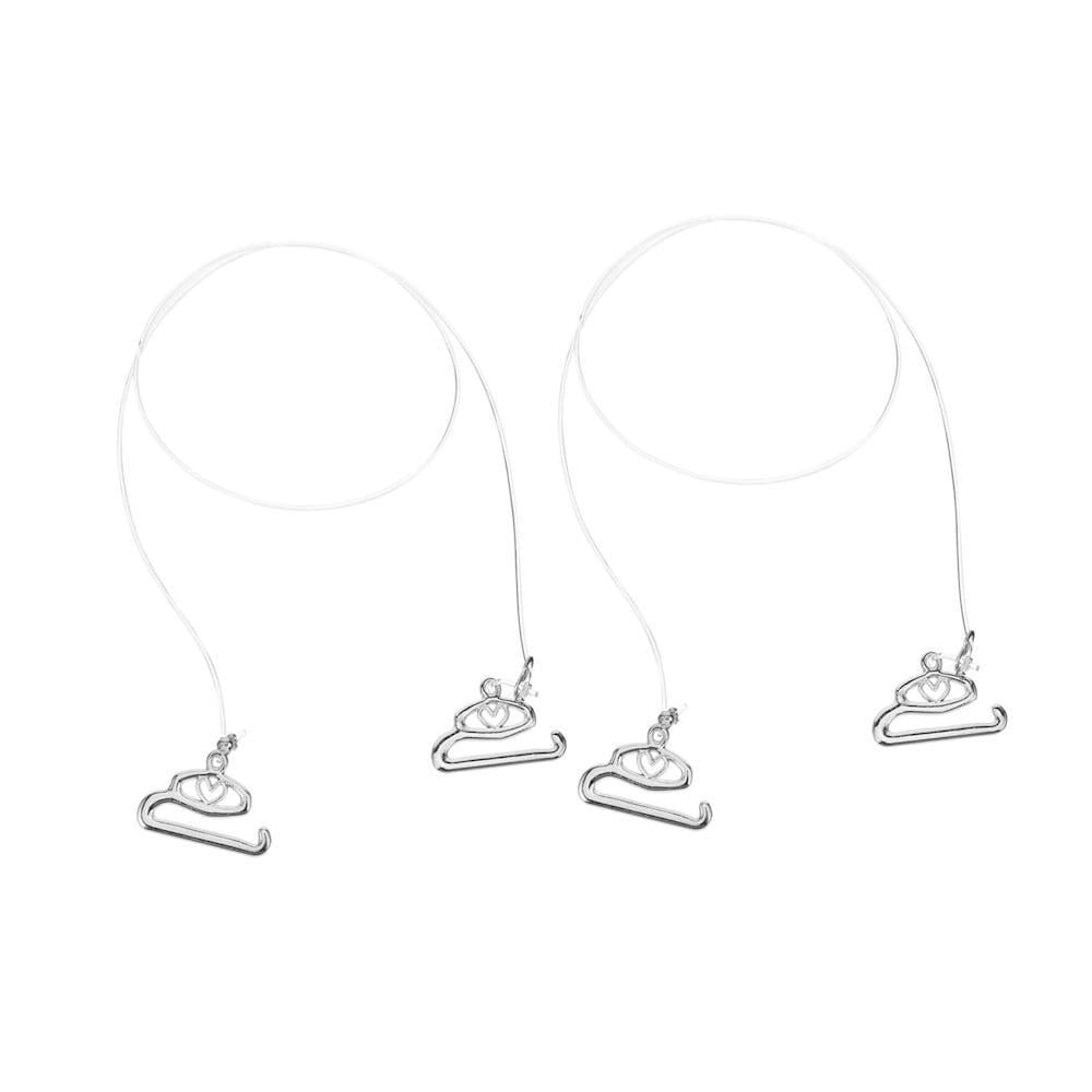 Бретели для бюстгальтера тонкие силиконовые с металлическими крючками 1 пара 1 мм Прозрачный (3000003773)