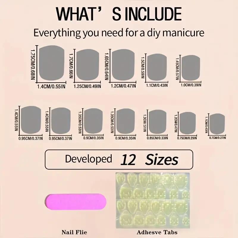 Набір накладних нігтів з дизайном Котики з клейовими пластинами 24 шт. Білий із сірим (2743174640) - фото 10