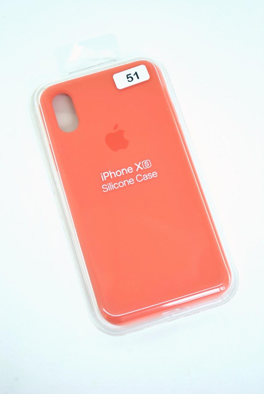 Чехол для телефона iPhone X/XS Silicone Case FULL №51 new apricot