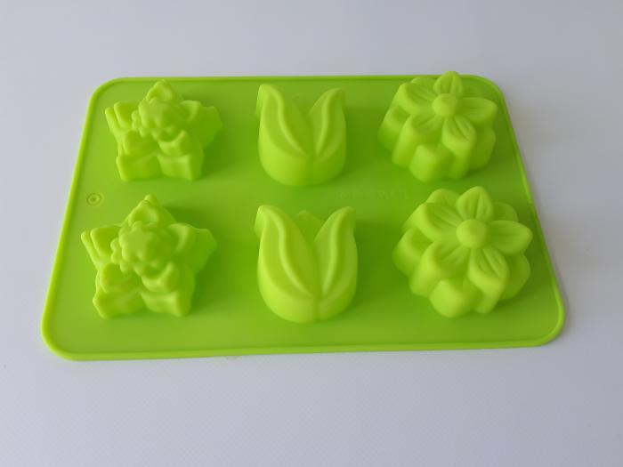 Форма кондитерская для выпечки печенья Цветы силиконовые 6 шт. 26x18x3,5 см (18374) - фото 2 Форма кондитерская для выпечки печенья Цветы силиконовые 6 шт. 26x18x3,5 см (18374) - фото 2