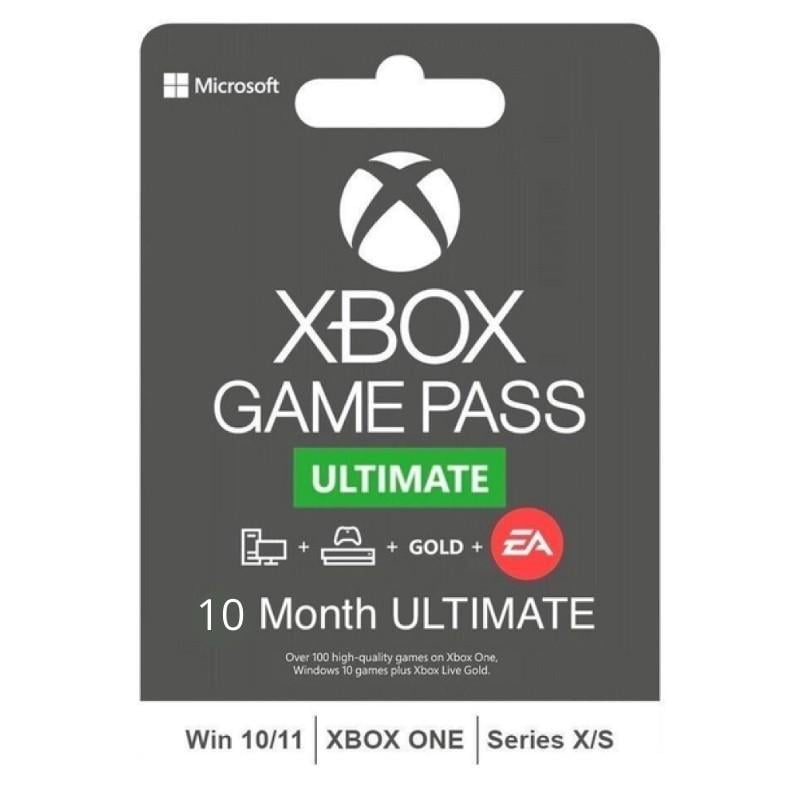 Підписка Xbox Game Pass Ultimate 10 місяців Xbox One/Series та Windows 10/11 для всіх регіонів та країн (66336614)