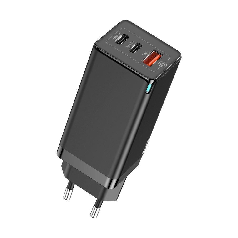 Пристрій мережевий зарядний Baseus GaN2 Pro Quick Charger 1 Usb/2Type-C CCGAN-B01 65W Black