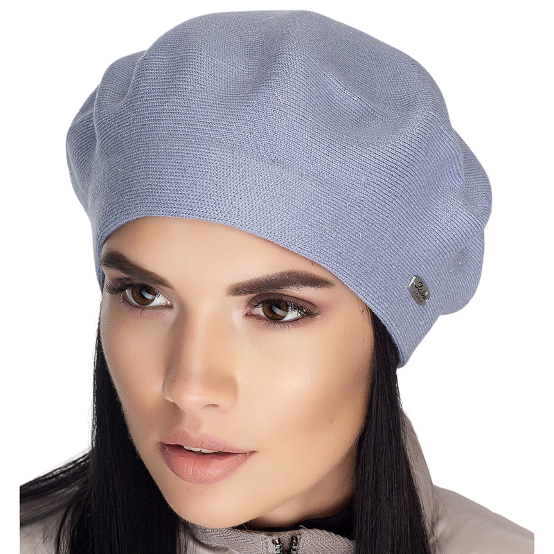 Берет женский Leks Сказка двойной с люрексом Металл (129418)