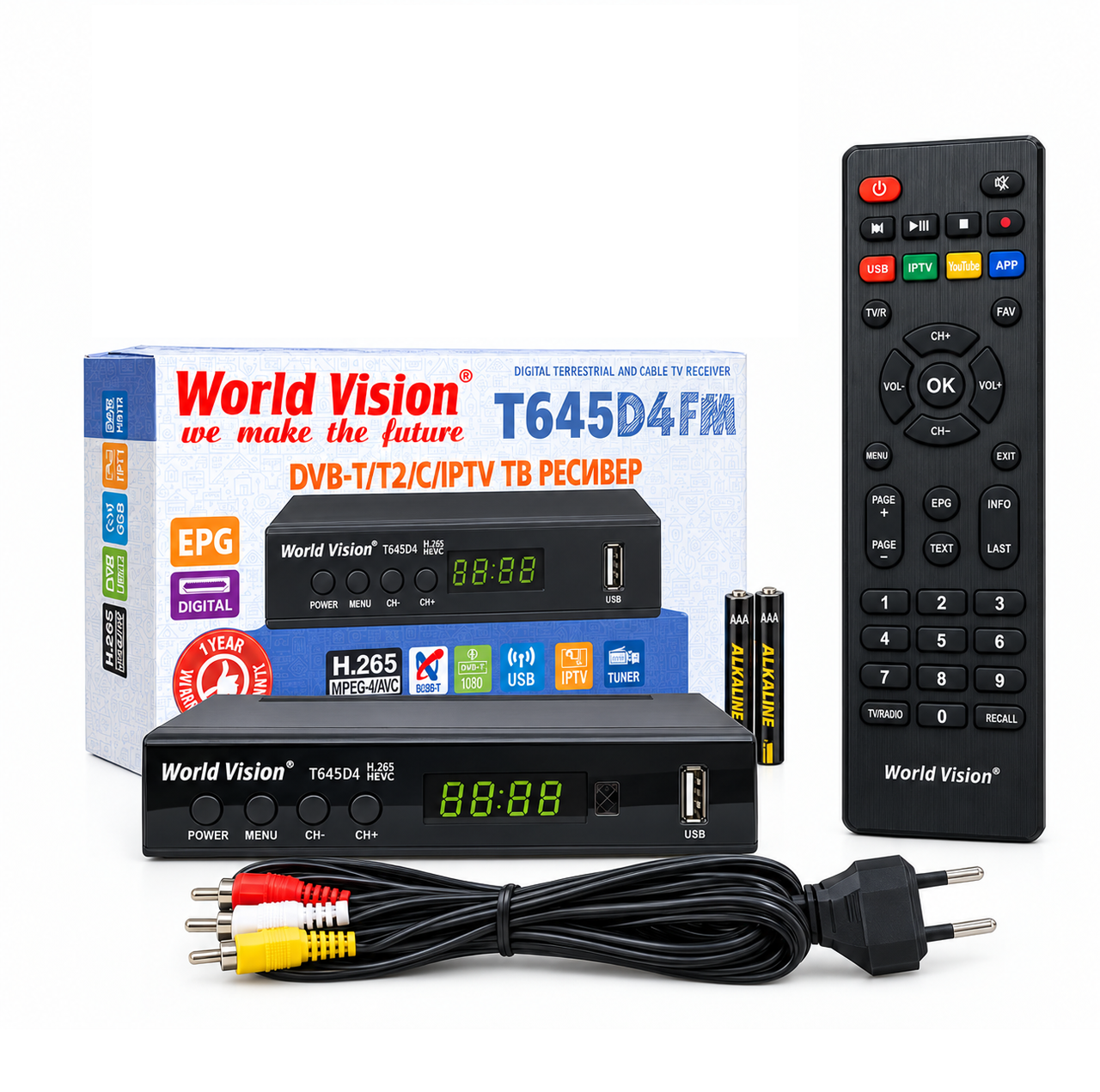 Тюнер т2 World Vision T645D4 FM (3225783444)