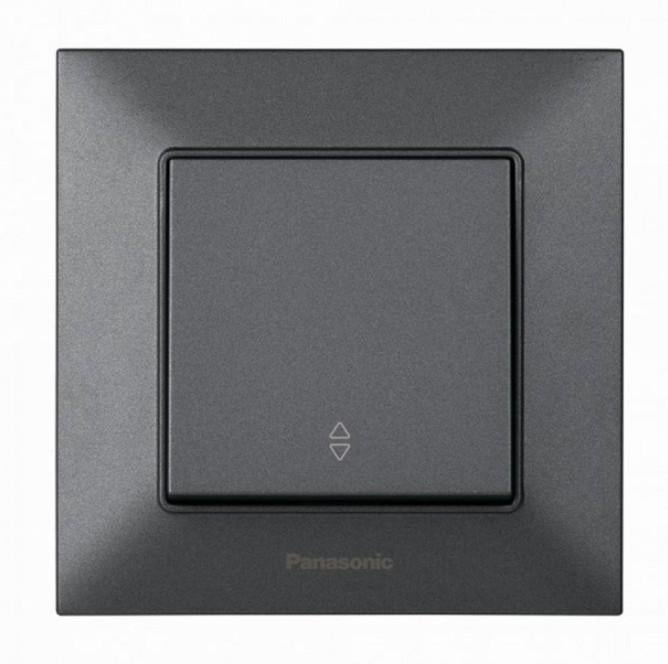 Вимикач одноклавішний прохідний Panasonic Arkedia Slim WNTC00032DG-UA Димчастий