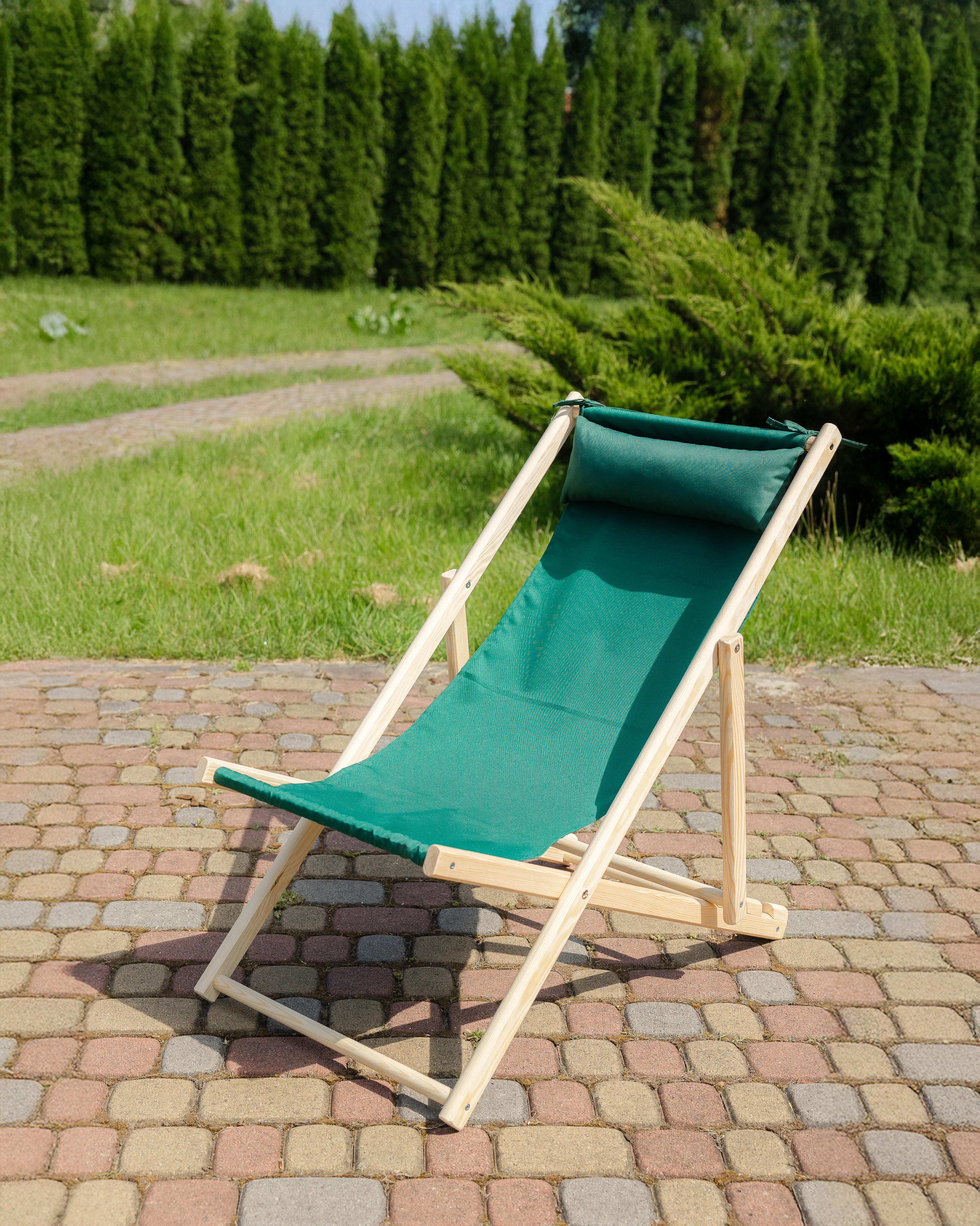 Шезлонг для дачи тканевый XRmaster с подушкой Изумрудный (0001487) - фото 2 Шезлонг для дачи тканевый XRmaster с подушкой Изумрудный (0001487) - фото 2