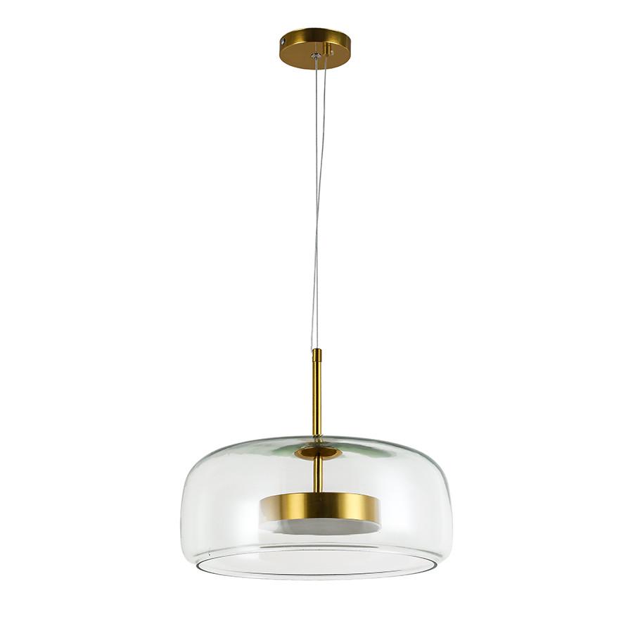 Подвесной светильник 909XL158-1 led 330 AB/CL 10W Бронза/Прозрачный
