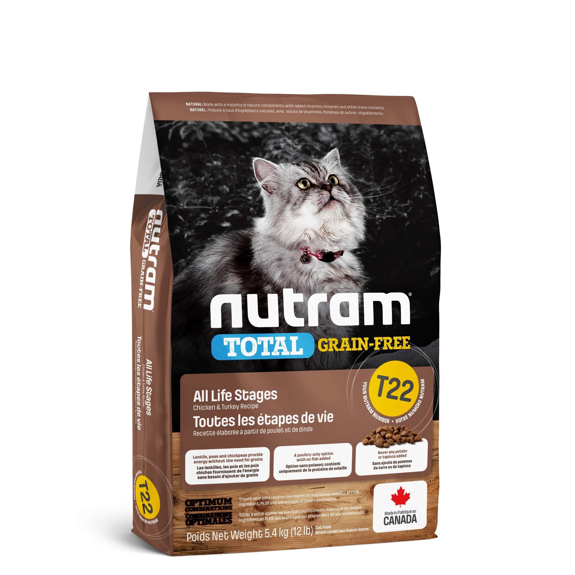 Корм сухой для кошек Nutram T22 беззерновой c индейкой и курицей 5,4 кг (067714102826) Корм сухой для кошек Nutram T22 беззерновой c индейкой и курицей 5,4 кг (067714102826)