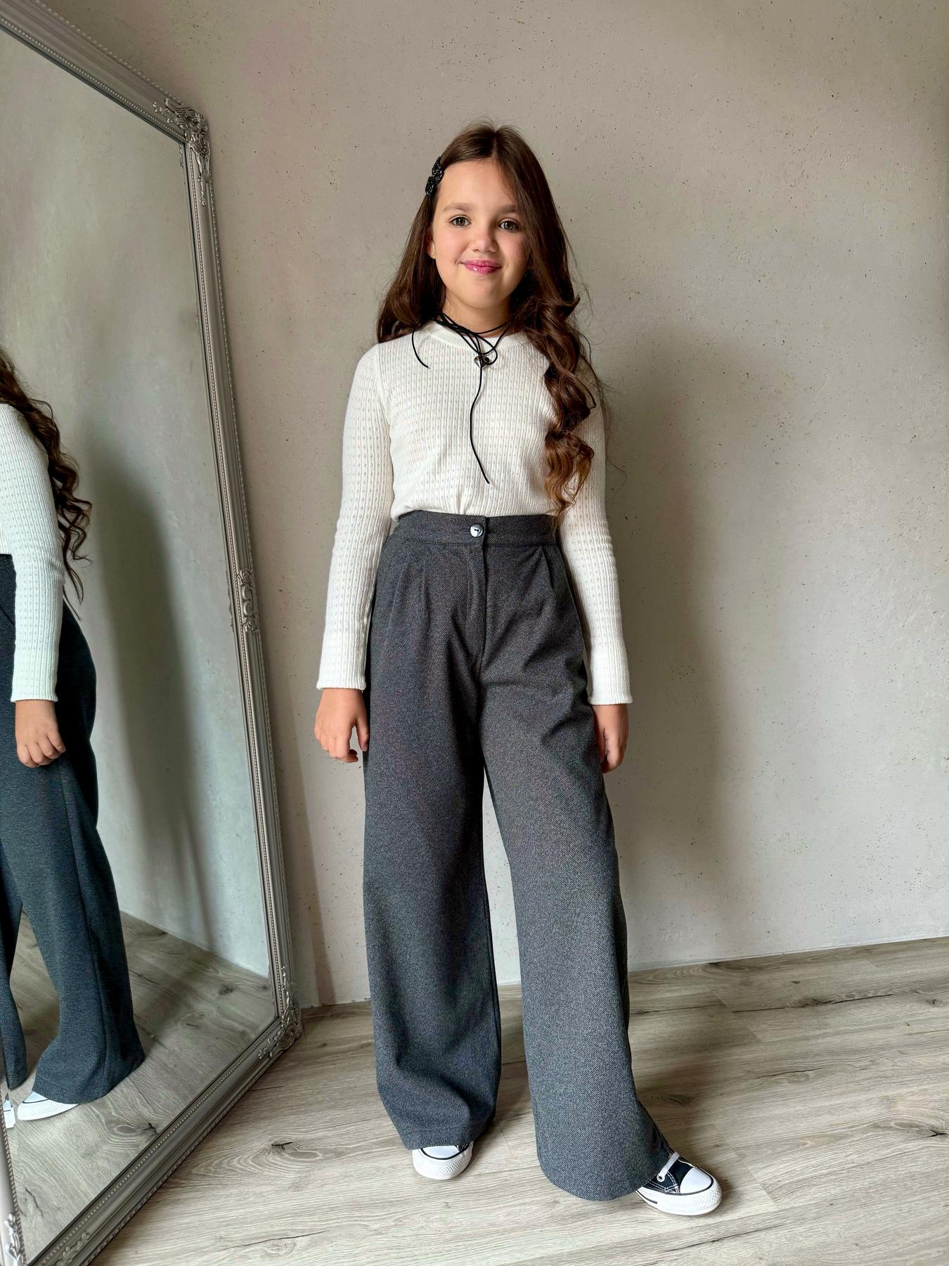 Брюки кашемировые для девочки IRmAS 1307 152 см Графитовый