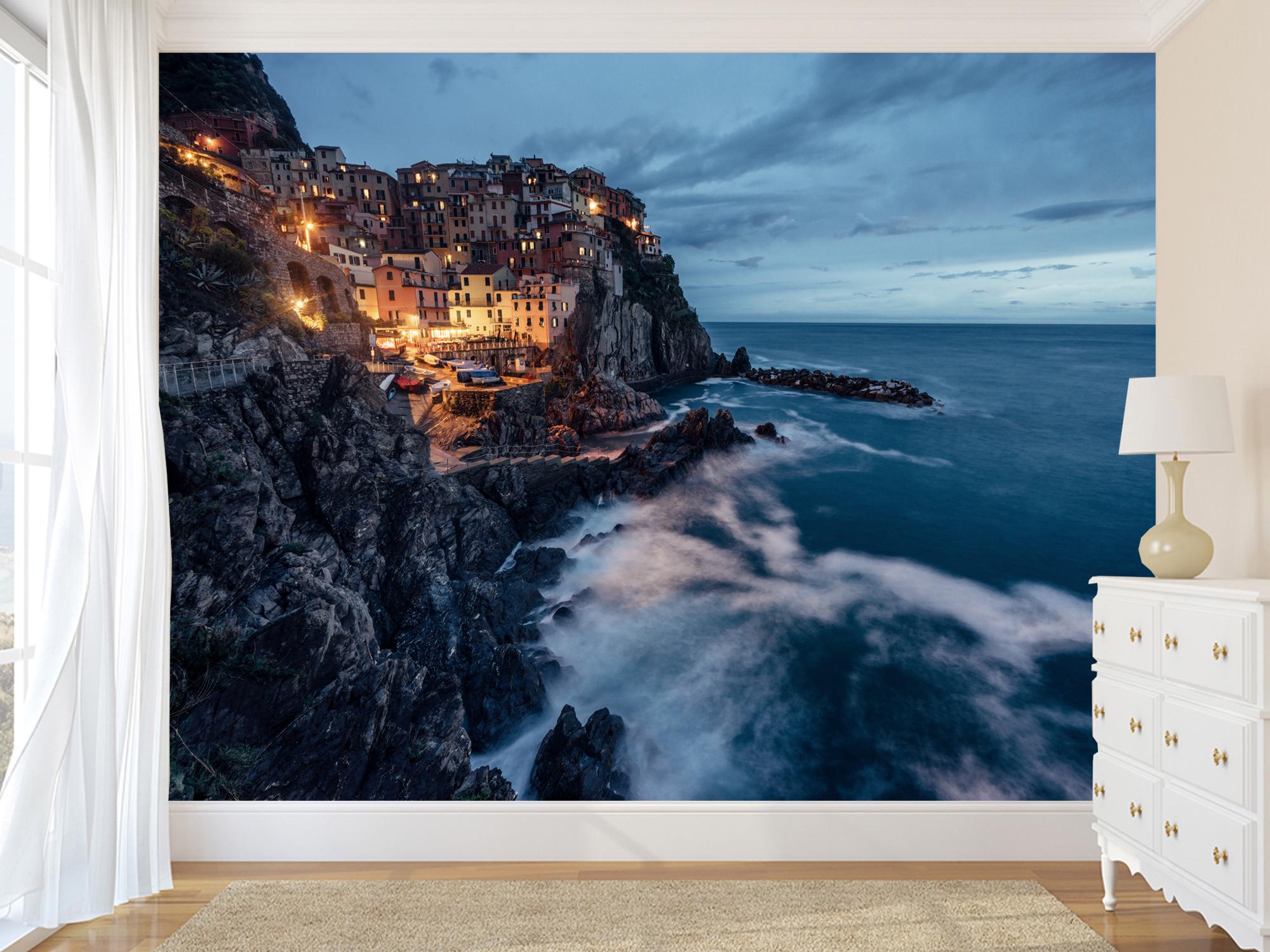 Фотообои флизелиновые Upstream Город на холмистых горах у моря 180х120 см (S5NTR-108/2) - фото 4