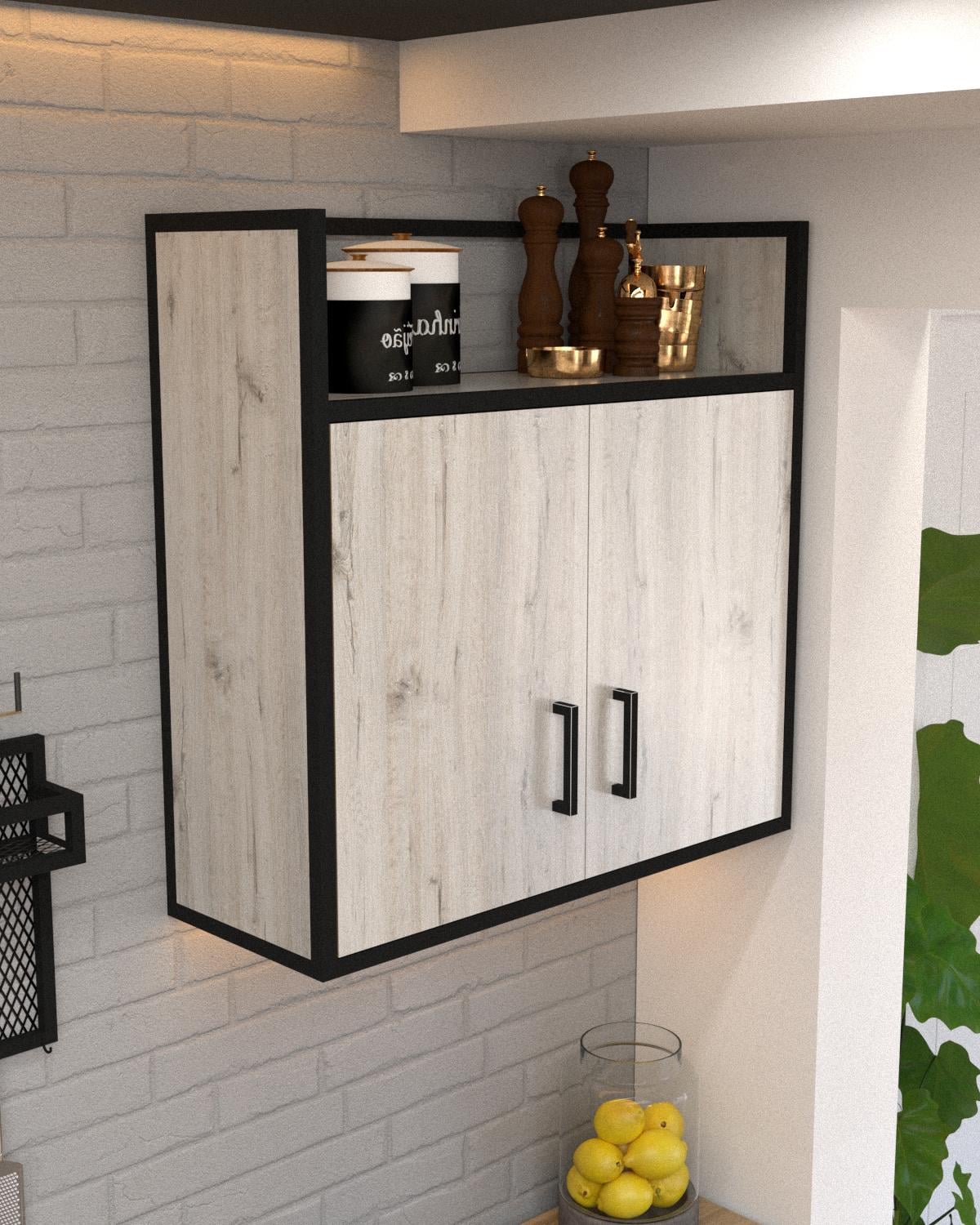 Шафа кухонна настінна EcoLoft Маренцо DSP-1444-2 в стилі лофт Дуб Кортона (DSP-1444-2)