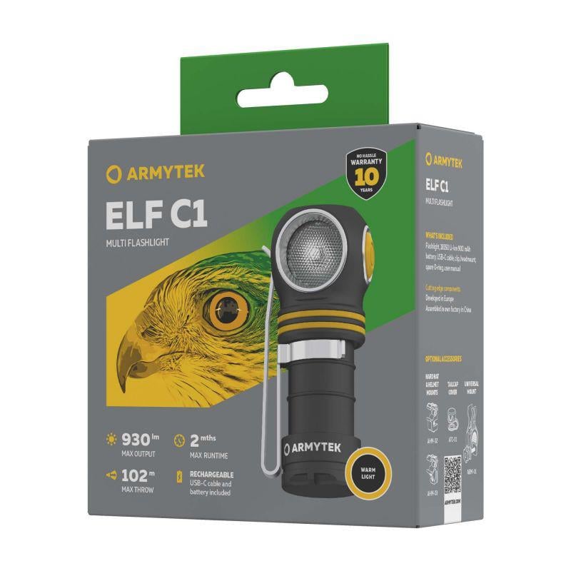 Ліхтар налобний Armytek Elf C1 v2.5 USB-C 18350 (23945271) - фото 5 Ліхтар налобний Armytek Elf C1 v2.5 USB-C 18350 (23945271) - фото 5