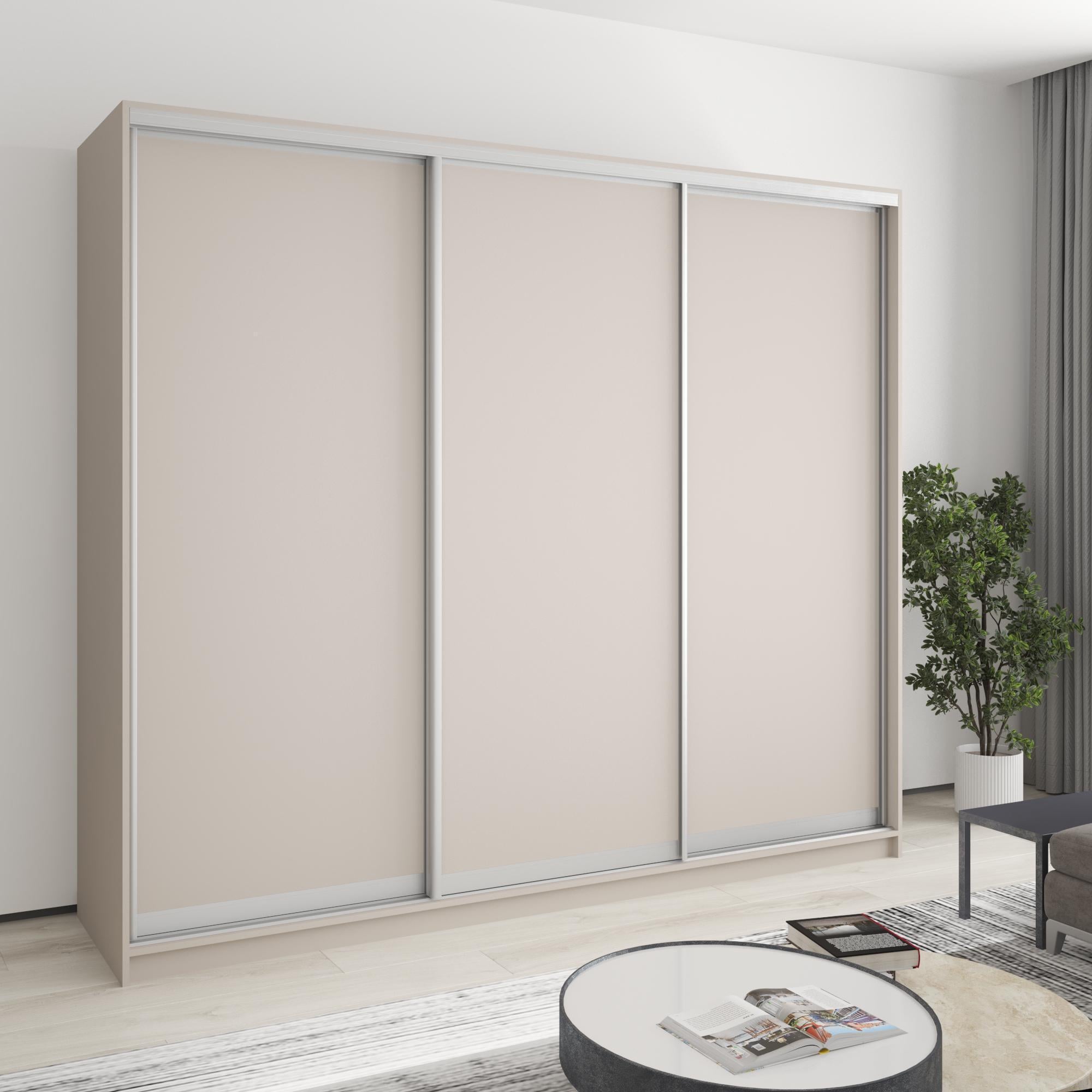 Шкаф-купе трехдверный MebelStar Уни AL 3ДСП 240x60x210 см Кашемир (MBS-3056)