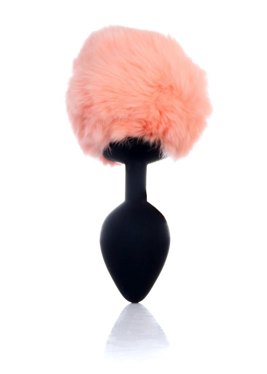 Анальная пробка Boss Series Bunny Tail Silicone Plug Peach/Black (2703754160)
